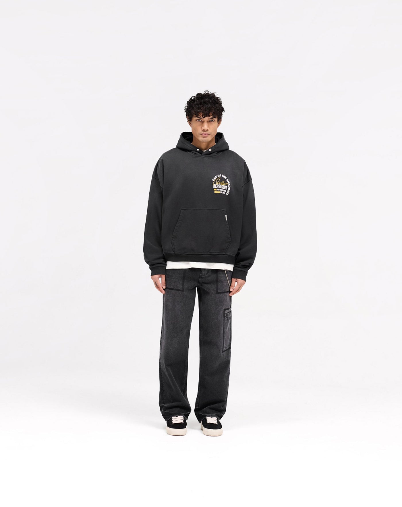 Out Of The Shadows Hoodie - Stained Black