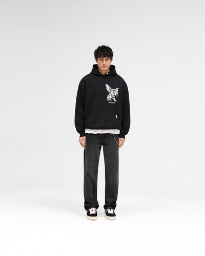 Elegance In Motion Hoodie - Jet Black