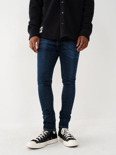 True Religion Jack Jeans Inseam Rivets Breezer Dark Wash