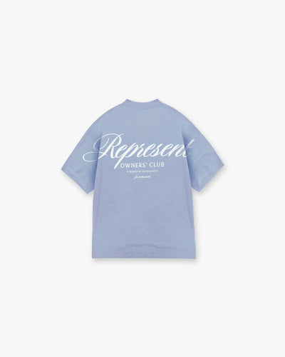 Represent Owners Club Script T-Shirt - Dusty Blue