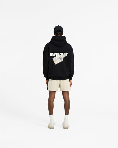 Luggage Tag Hoodie - Jet Black