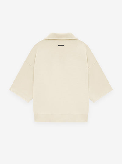 Merino Short Sleeve Polo Sweater