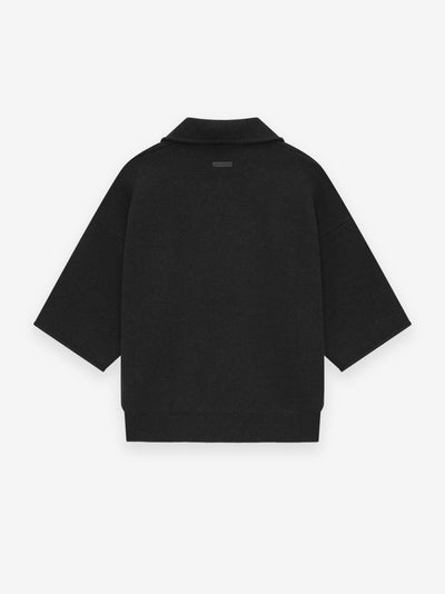 Merino Short Sleeve Polo Sweater