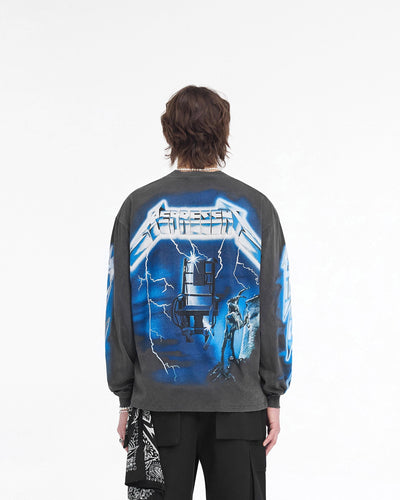 Represent X Metallica Ride The Lightning Long Sleeve T-Shirt - Vintage Grey