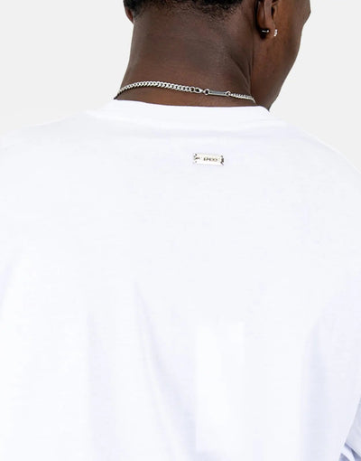 Les Hommes Shadow Graphic White T-Shirt