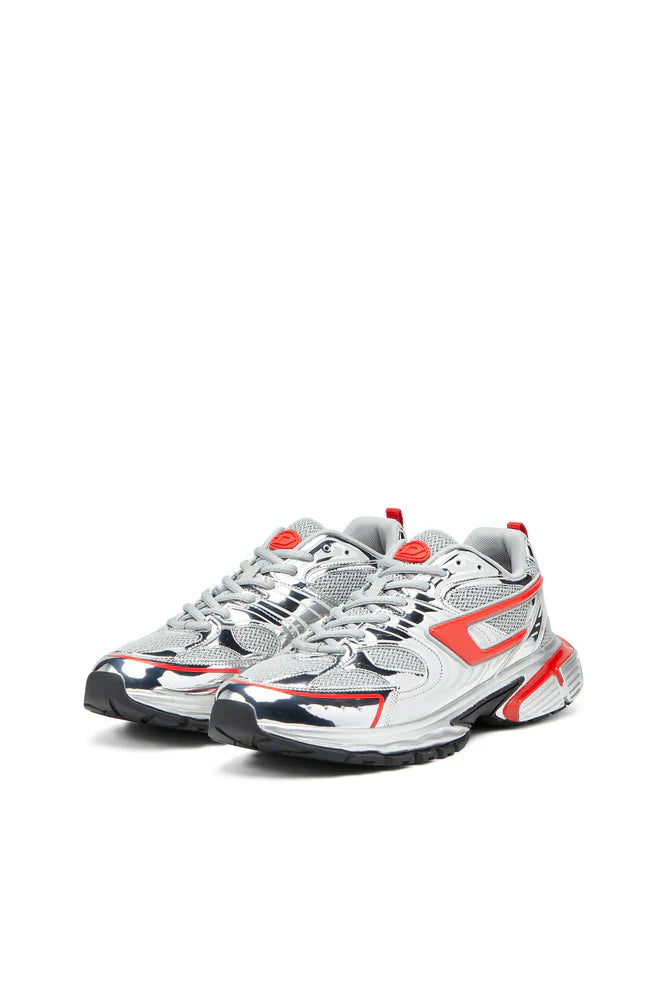S-Serendipity-Mesh sneakers with metallic overlays