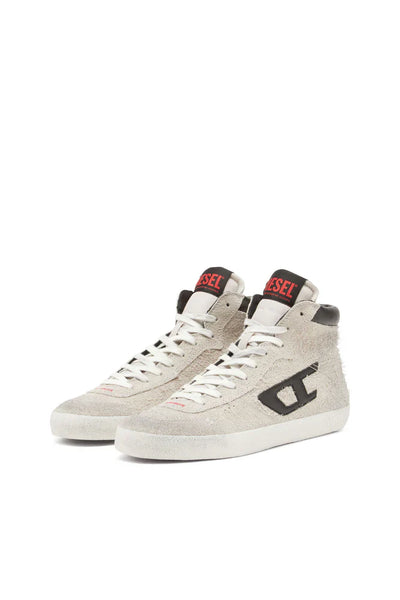 S-Leroji-High-top sneakers in hairy suede