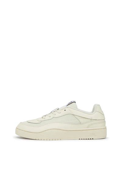 S-Oval Skate-Fabric-panelled leather sneakers