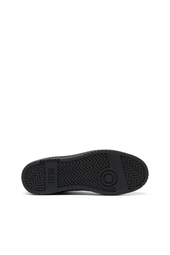 S-Oval Skate-Fabric-panelled leather sneakers