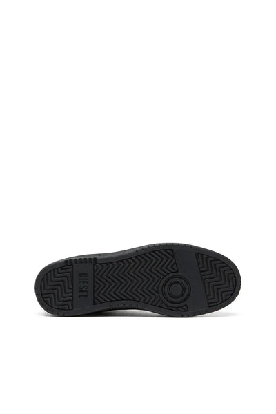 S-Oval Skate-Fabric-panelled leather sneakers