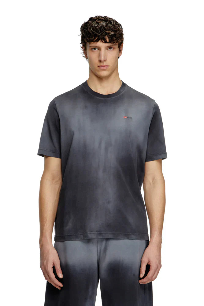 Diesel Faded T-shirt with micro logo embroidery