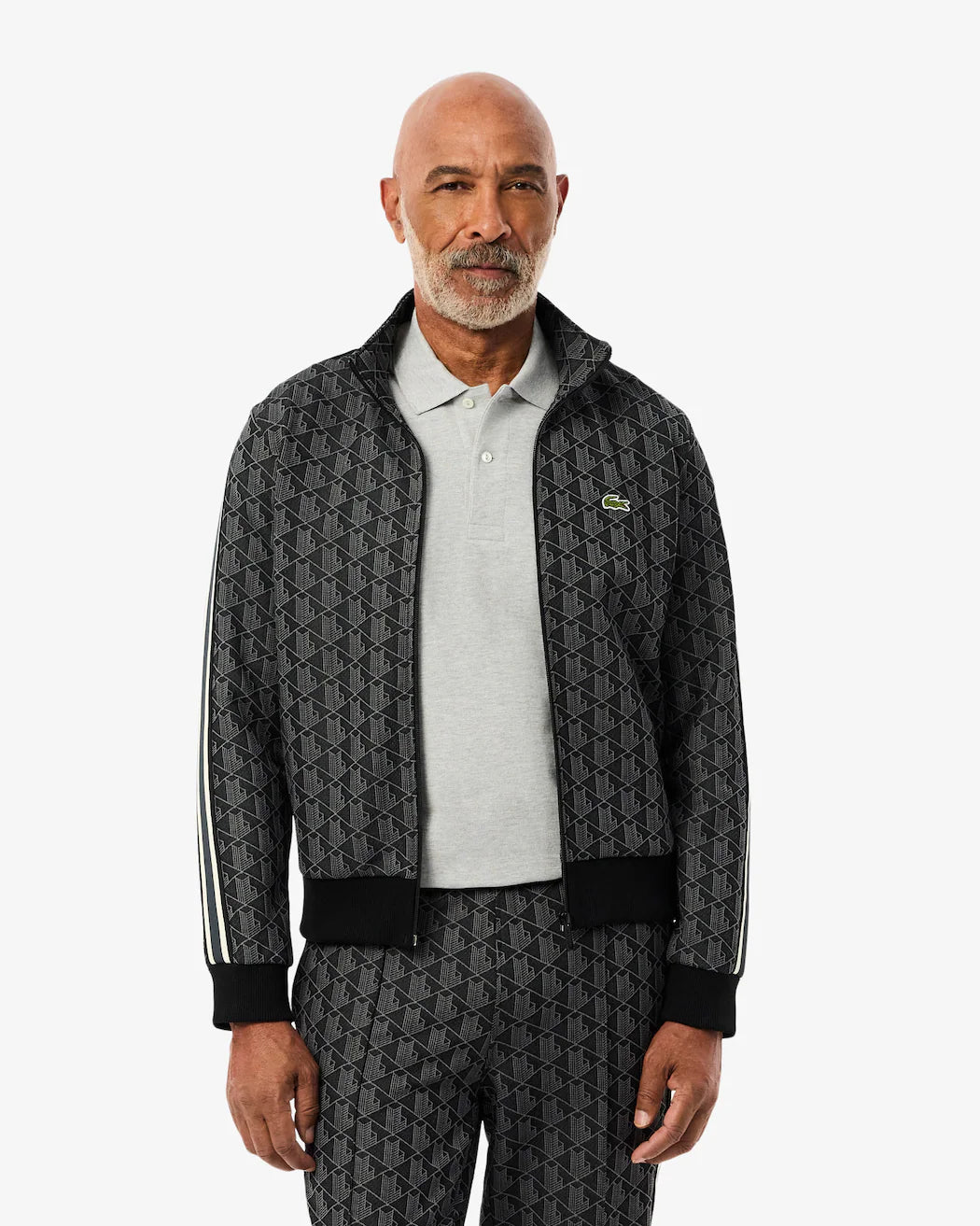 Lacoste Paris Zip-Up Jacquard Track Jacket