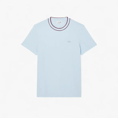 Stretch Piqué Stripe Collar T-Shirt