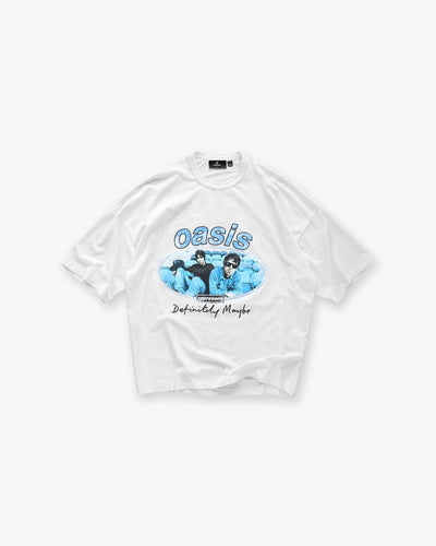 Represent X Oasis Maine Road T-Shirt - Flat White