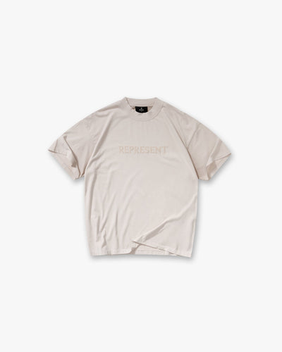 Embroidered Serif Logo T-Shirt - Concrete