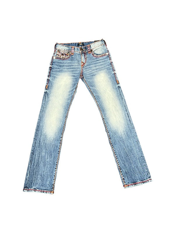 True Religion Jeans Ricky Flap Worn Trophy Medium Wash