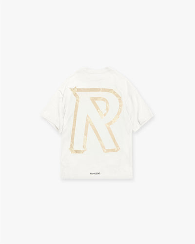 Masking Tape Initial T-Shirt - Flat White