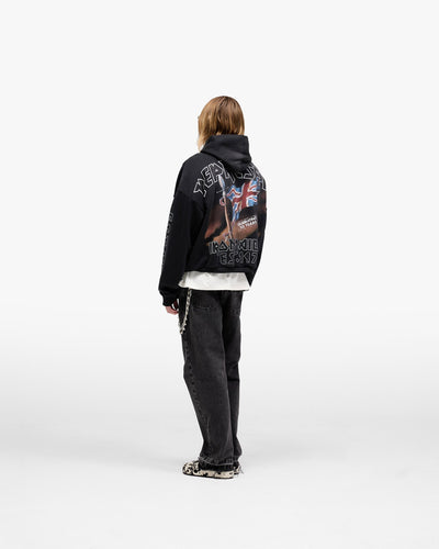 Represent X Iron Maiden Steed Hoodie - Stained Black