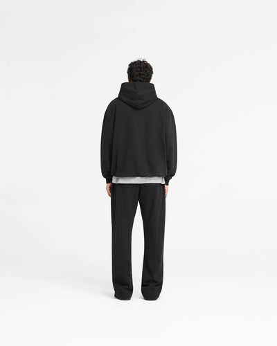 England Applique Hoodie - Jet Black