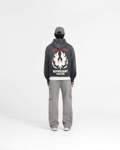 Represent X Belstaff Flame Phoenix Hoodie - Shadow