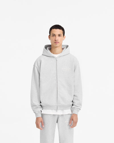 Represent Owners Club Stamp Zip Up Hoodie - Ash Grey